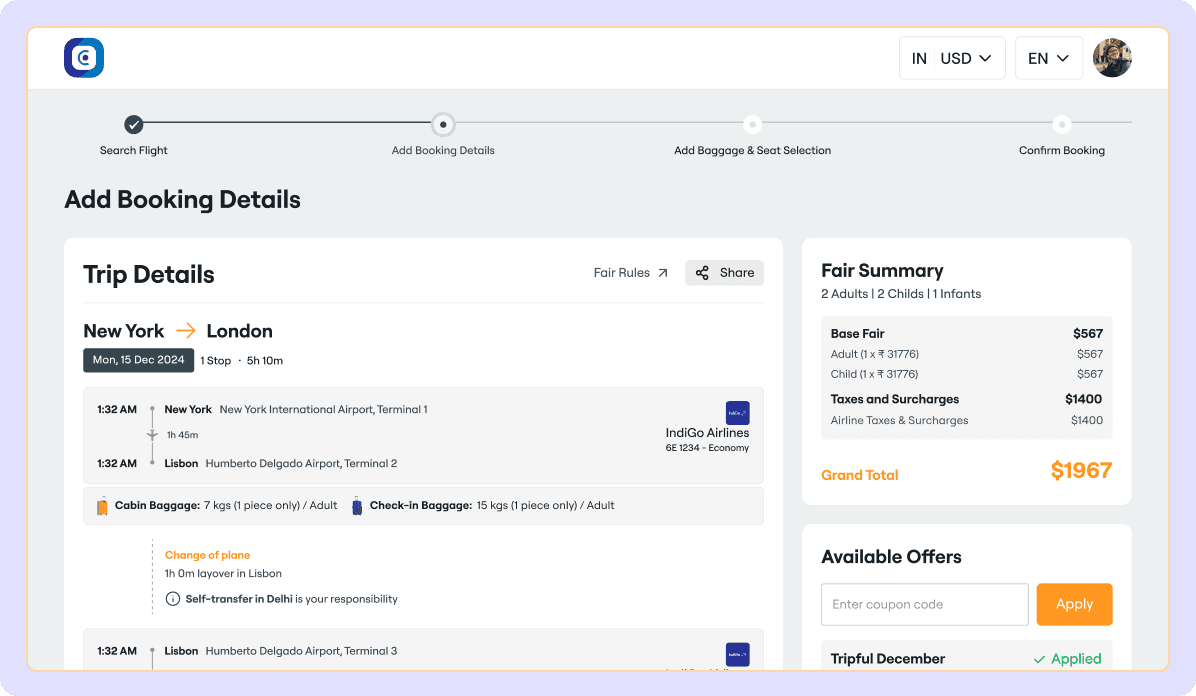 Booking Management Booking Management