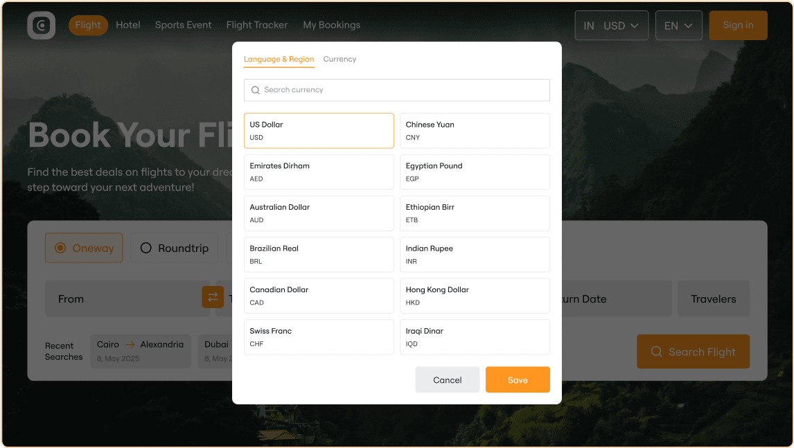Multi-Currency & Multi-Language Support Multi-Currency & Multi-Language Support