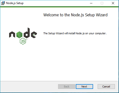 NodeJS Installation setup on window